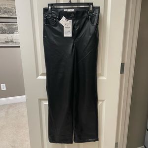 Zara faux leather pants size 6